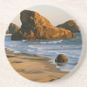 Posavasos Puesta de sol, Meyers Beach, Oregon, EE. UU.