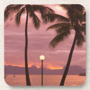 Posavasos Puesta de sol sobre Moorea desde Sofitel Maeva Bea