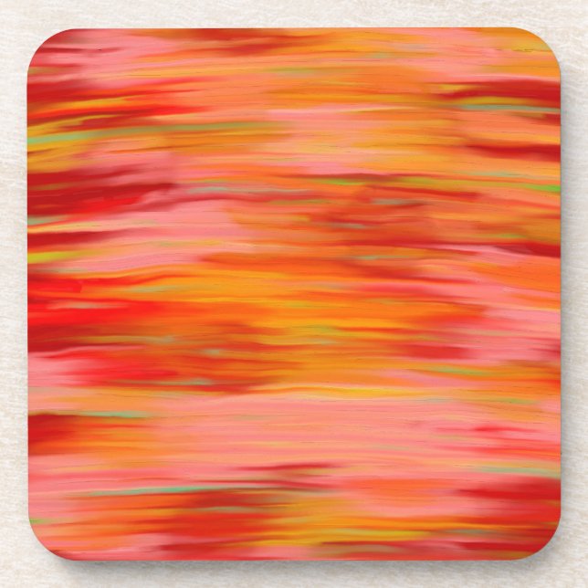 Posavasos Puesta del sol abstracta (Frente)