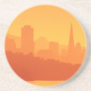 Posavasos Puesta del sol brillante de San Francisco