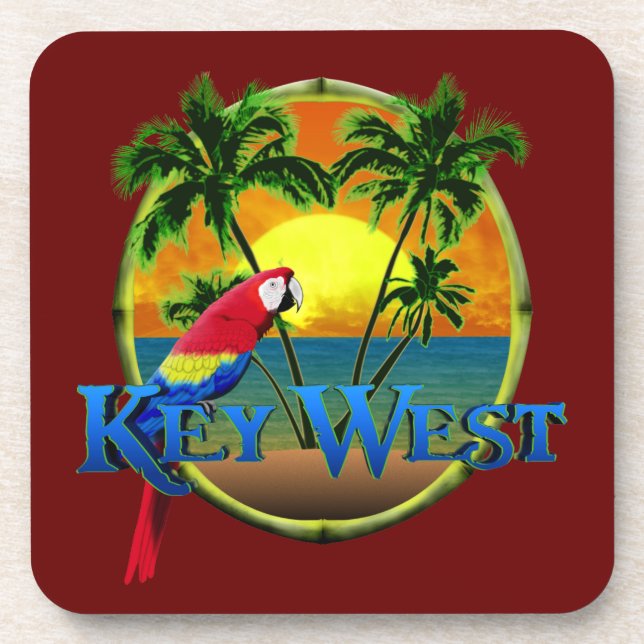 Posavasos Puesta del sol de Key West (Frente)