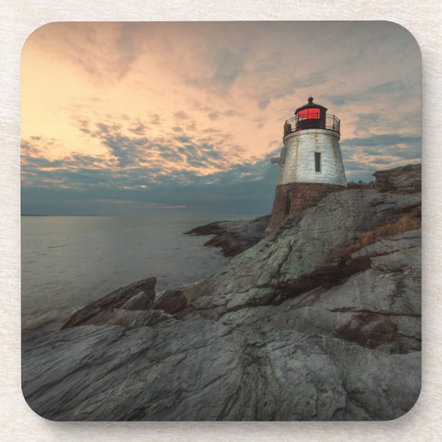 Posavasos Puesta del sol en el faro de la colina del (Frente)