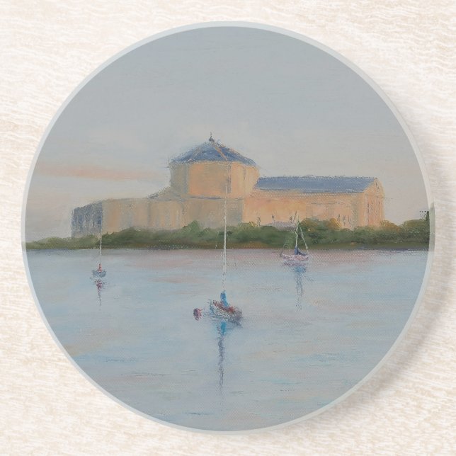 Posavasos puesta del sol en el shedd (Frente)