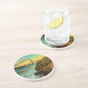 Posavasos Puesta del sol en la playa del panadero