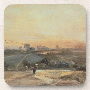 Posavasos Puesta del sol otoñal de John Constable el  