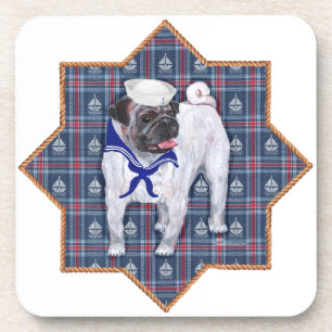 Posavasos Pug Marinero