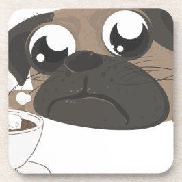 Posavasos Pug y café