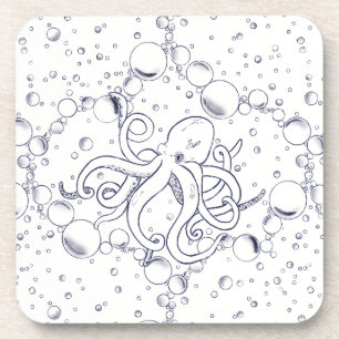 Posavasos Pulpo Burbuja a la Deriva