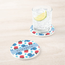 Posavasos Pulpo pirata, patrón de pulpo, mar, tu nombre