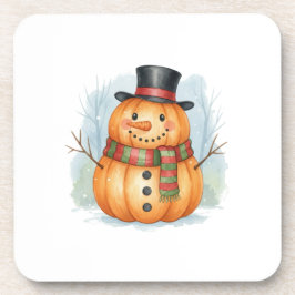 Posavasos Pumpkin snowman