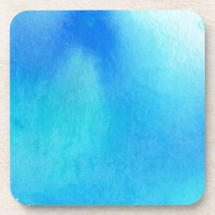 Posavasos Punto azul, pintado a mano abstracto de la