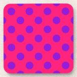 Posavasos Punto de polka morado sobre cereal<br><div class="desc">Punto de polka morado sobre cereal</div>