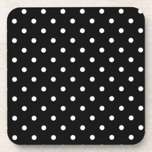 Posavasos Punto Polka Blanco Y Negro