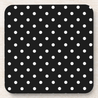 Posavasos Punto Polka Blanco Y Negro