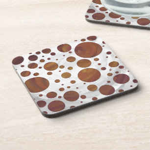 Posavasos Punto Polka de chocolate con remolque de chocolate