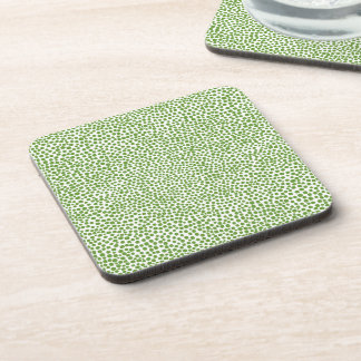 Posavasos Puntos al azar - Aguacate verde sobre blanco
