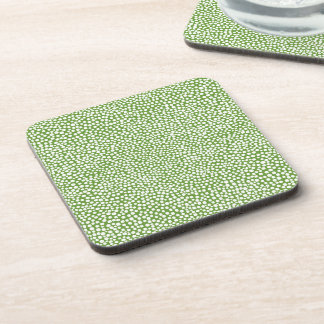 Posavasos Puntos al azar - Blanco sobre aguacate