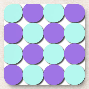 Posavasos Puntos Aqua & Blue Polka
