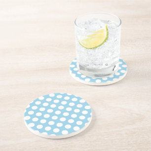 Posavasos Puntos de Polka Azul, Patrón De Punto De Polka, Pu