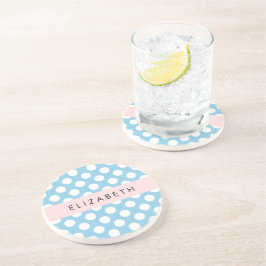 Posavasos Puntos de Polka Azul, Patrón de Punto de Polka, Su