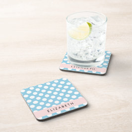 Posavasos Puntos de Polka Azul, Patrón de Punto de Polka, Su