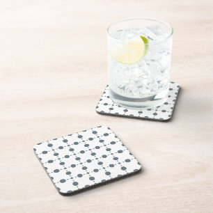 Posavasos Puntos de Polka Gris, Patrón De Punto De Polka, Pu