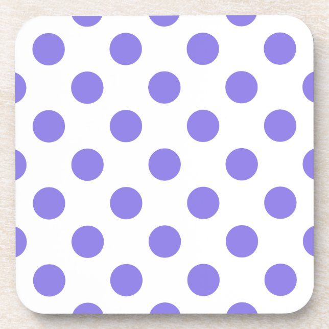 Posavasos Puntos de polka periwinkle (Frente)