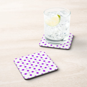 Posavasos Puntos de Polka Púrpura, Patrón De Punto De Polka,