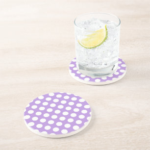 Posavasos Puntos de Polka Púrpura, Patrón De Punto De Polka,