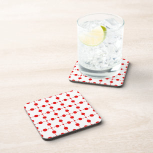 Posavasos Puntos de Polka Rojo, Patrón de Punto de Polka, Pu