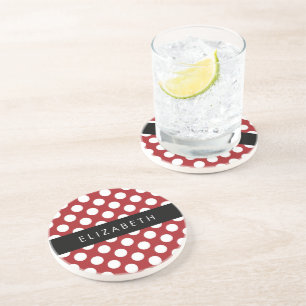 Posavasos Puntos de Polka Rojo, Patrón de Punto de Polka, Su