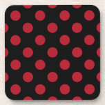 Posavasos Puntos de polka rojos y negros<br><div class="desc">Puntos de polka rojos y negros</div>