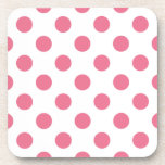 Posavasos Puntos de polka rosa y blanco<br><div class="desc">Puntos de polka rosa y blanco</div>