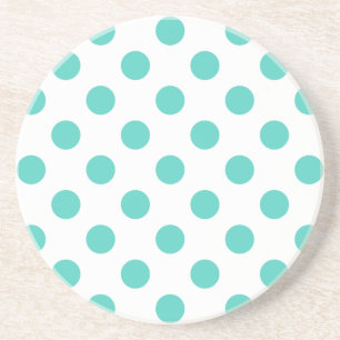 Posavasos Puntos de polka turquesa
