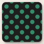 Posavasos Puntos de polka verdes y negros<br><div class="desc">Puntos de polka verdes y negros</div>