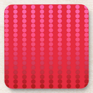 Posavasos Puntos de satén - tonos de rojo profundo