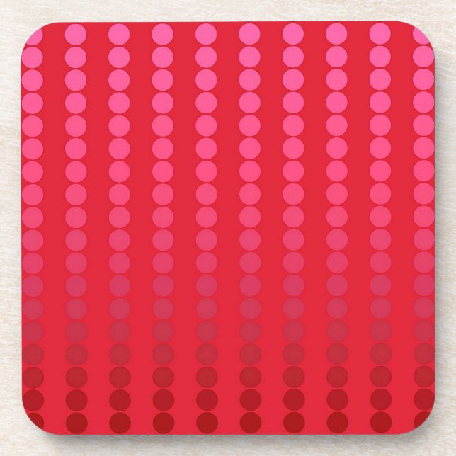 Posavasos Puntos de satén - tonos de rojo profundo (Frente)