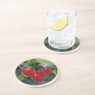 Posavasos Puntos rojos otoñales