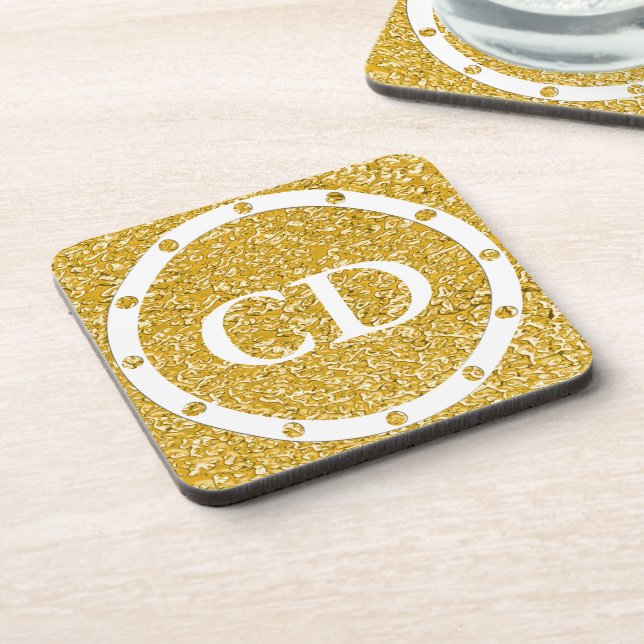 Posavasos PURE GOLD Splatt Pattern + su imagen (Lado Izquierdo)