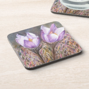POSAVASOS PURPLE CROCUSES COASTERS
