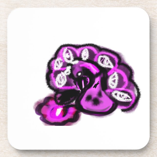 Posavasos Purple peacock (Frente)