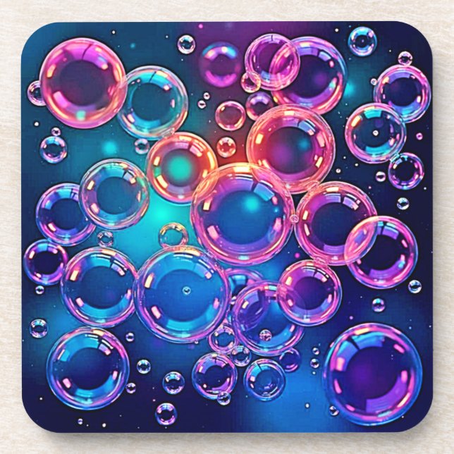 Posavasos Purple Pink Bubble Magic (Frente)