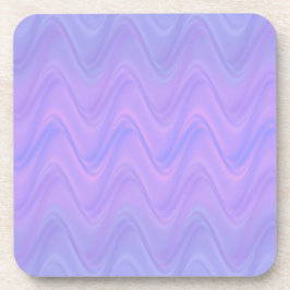Posavasos Purple Pink Wavy Lines Pattern