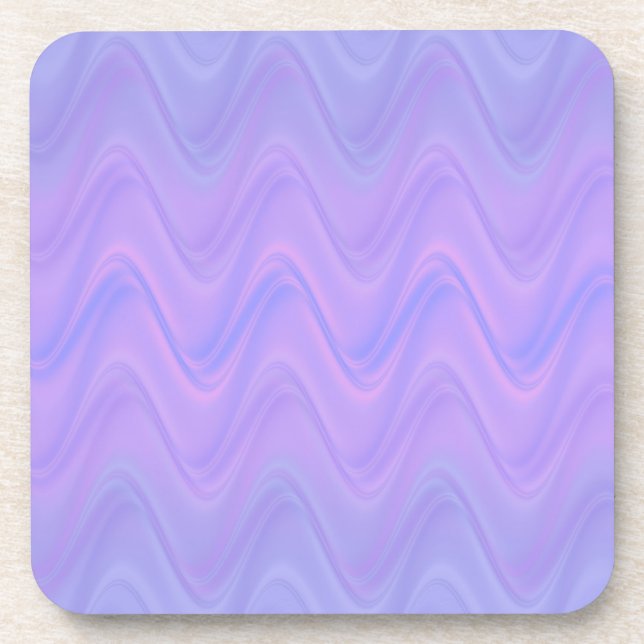 Posavasos Purple Pink Wavy Lines Pattern (Frente)
