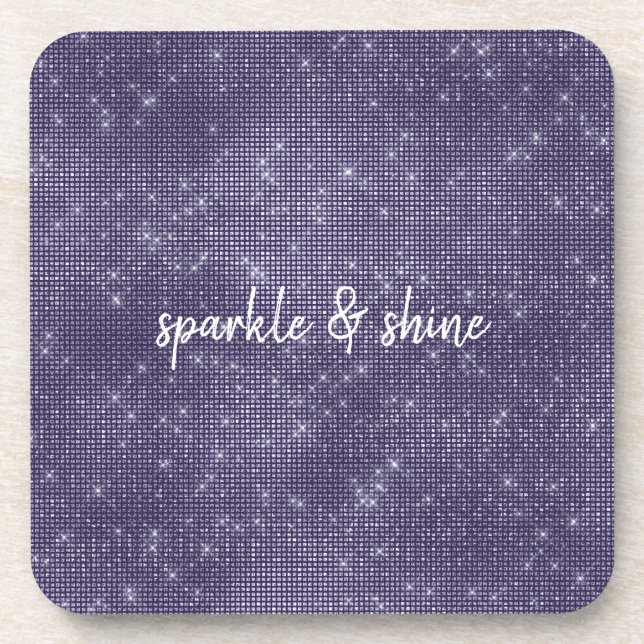Posavasos Purple Sparkle personalizado (Frente)