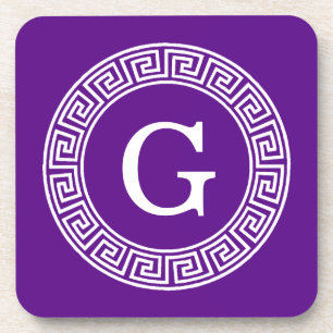 Posavasos Purple Whats Crónica Griega Marco De Rand Monogram