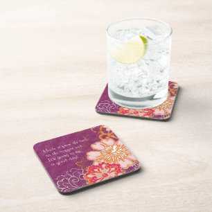 Posavasos Púrpura con grandes cuencas de flores