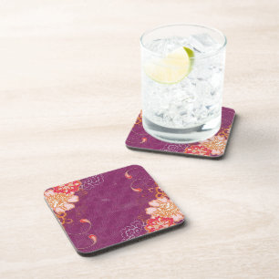 Posavasos Púrpura con grandes cuencas de flores