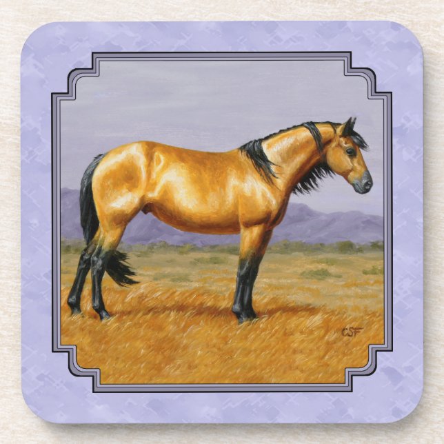 Posavasos Púrpura de Stallion Buckskin (Frente)