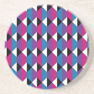 Posavasos Púrpura, rosa, azul, negro y blanco